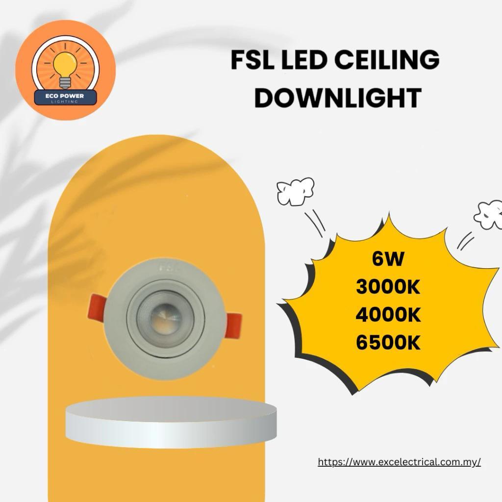 FSL LED CEILING DOWNLIGHT EYEBALL (6W) | Shopee Philippines