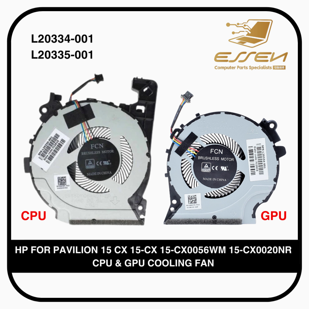 Ventilateur CPU De Remplacement Pour HP Pavilion 15-CX 15-CN - Réf. L20334-001 - Neuf - Origine Chine
