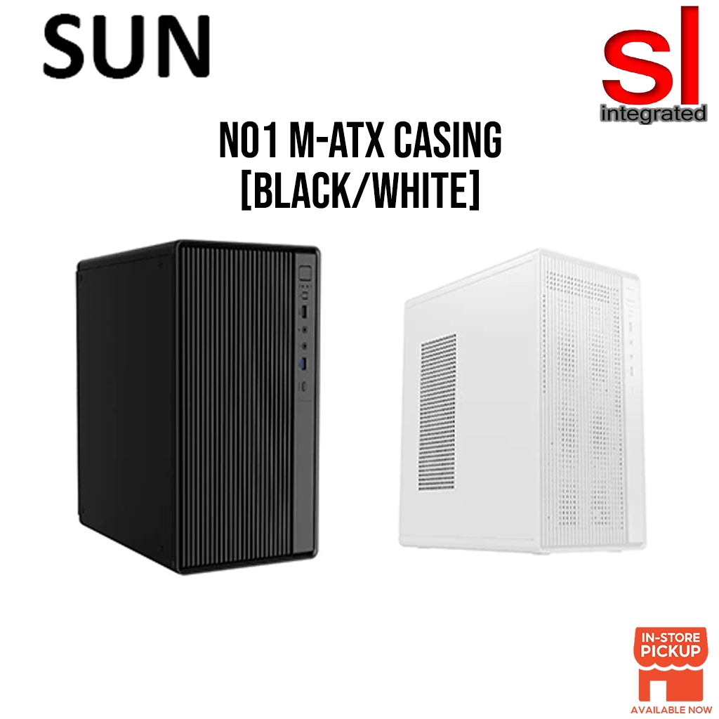 SUN N01 M-ATX Casing With 230w Psu (Black/White) | Shopee Philippines