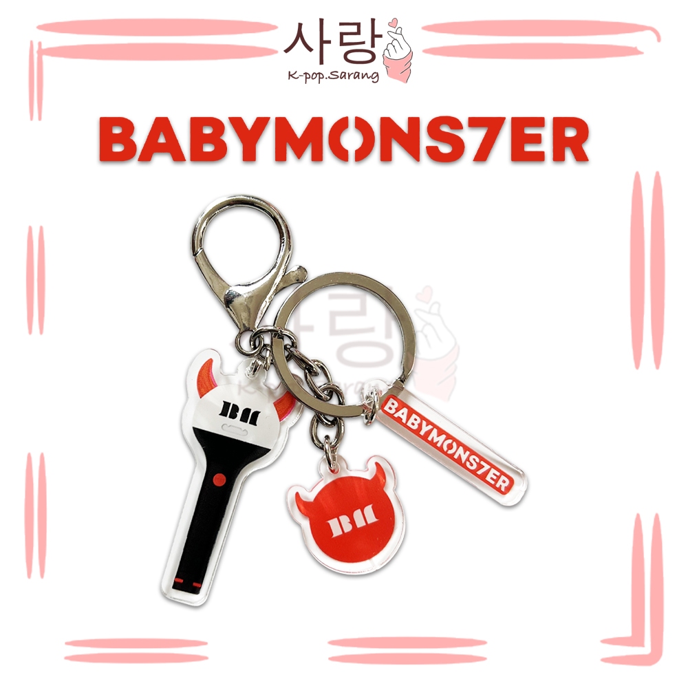 BabyMonster Keychain Lightstick Collection Kpop Ruka Pharita Asa Rami ...