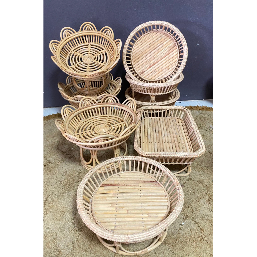 Khantoke/Bekas/Bakul Rotan Serbaguna/Par Hantaran Cantik Handmade ...