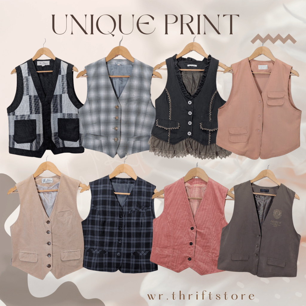 UNIQUE PRINT & PREMIUM COLOR VEST | Shopee Philippines