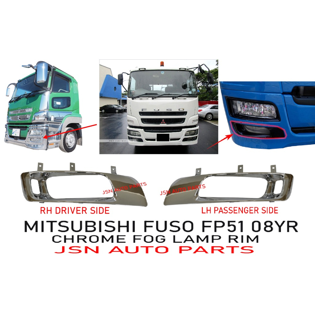 J110S06 CHROME FOG LAMP RIM MITSUBISHI FUSO FP51 08YR | Shopee Philippines