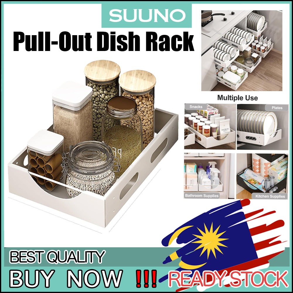 Multifunctional Pull-Out Basket Cabinet Sliding Drawer Rack Dishes ...