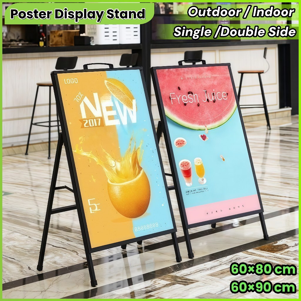 Heavy Duty Sidewalk Sign Stand A-Frame Poster Board Stand 60X90 cm ...
