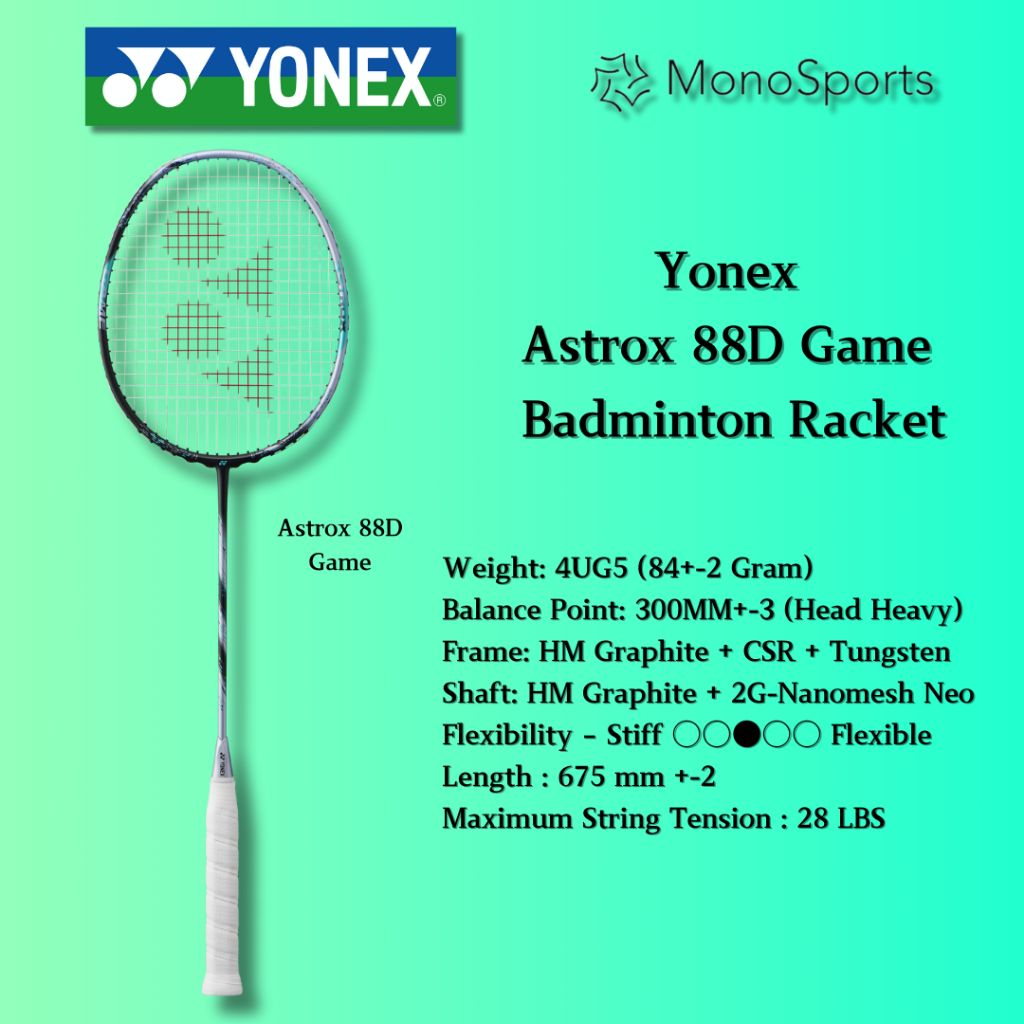 Monosports Yonex Astrox 88D & 88S Game 3rd Gen Head Heavy Badminton ...