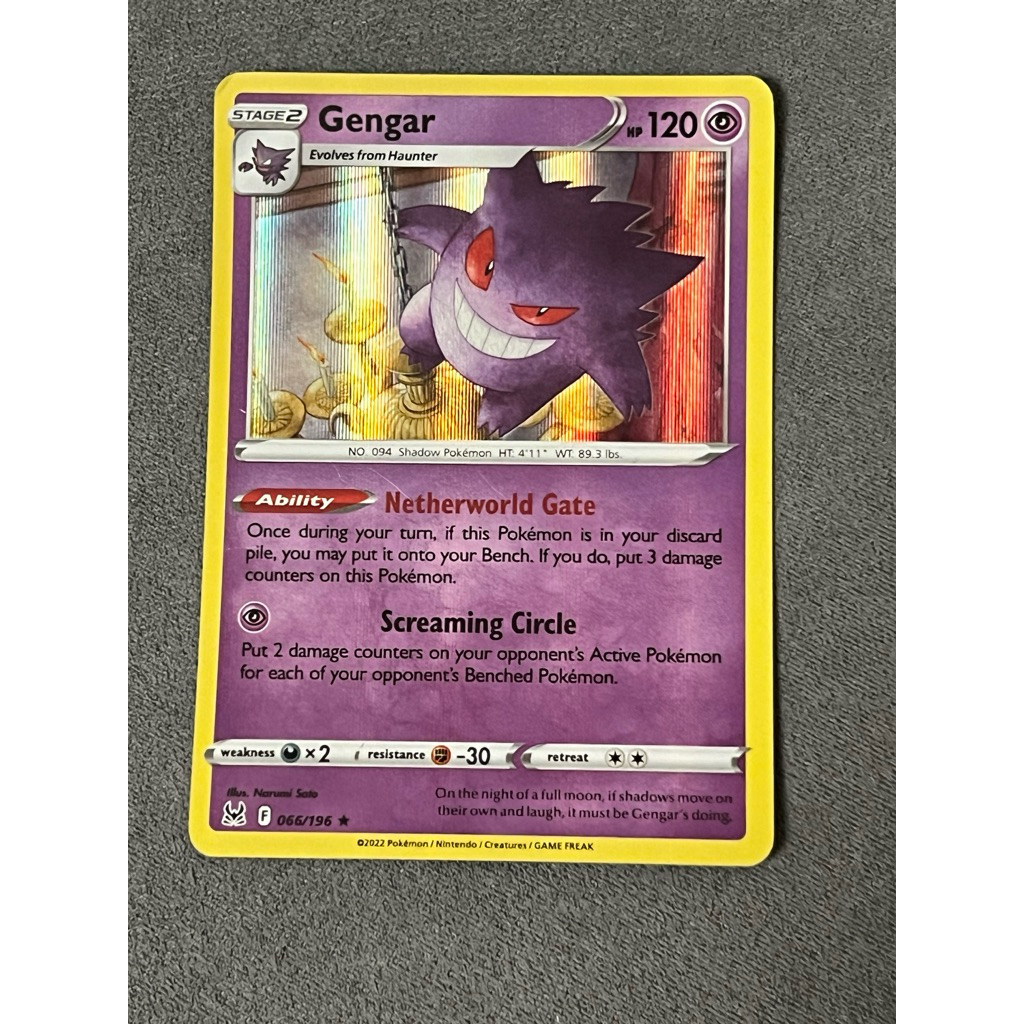 Pokemon TCG SS11 Lost Origin - Gengar - 066/196 - Holo | Shopee Philippines