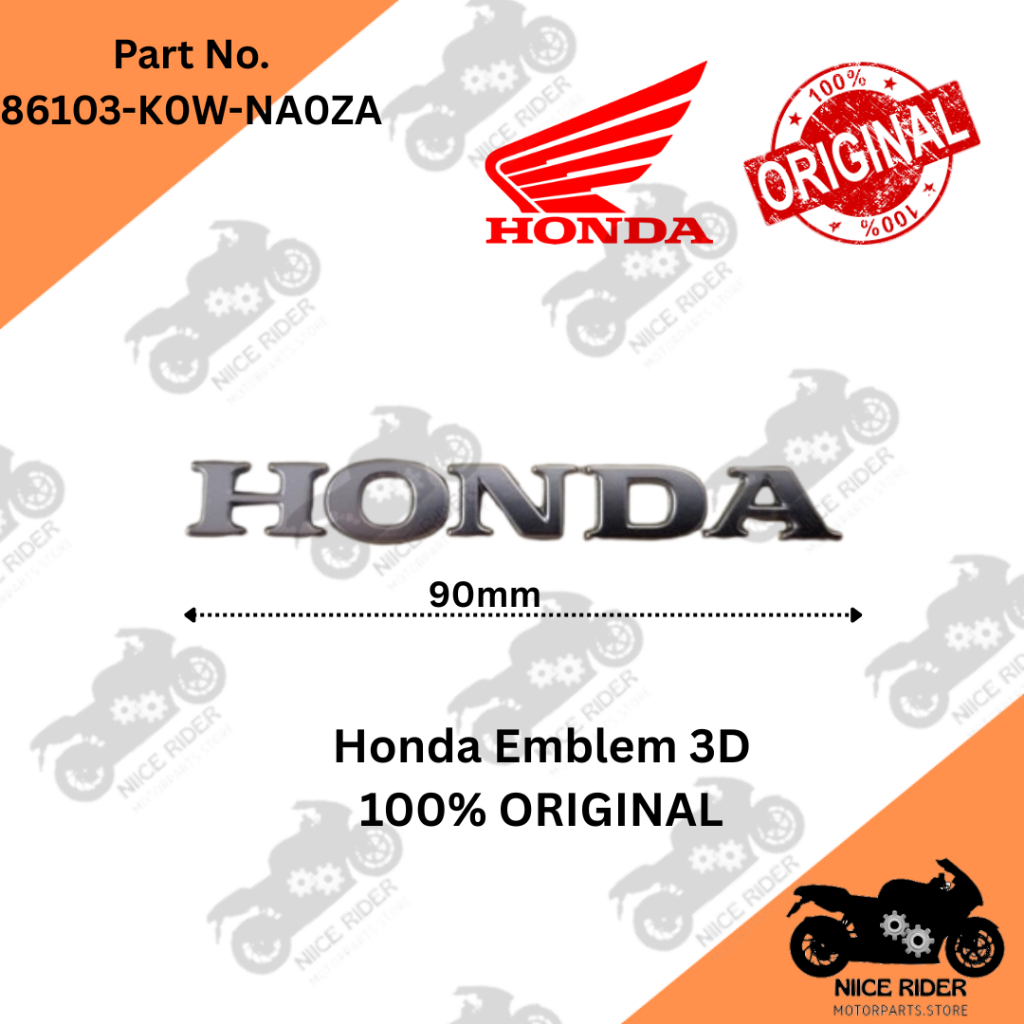 Honda Mark emblem 3D Logo 90 mm ADV 160 VARIO 160 86103-K0W-NA0ZA ...
