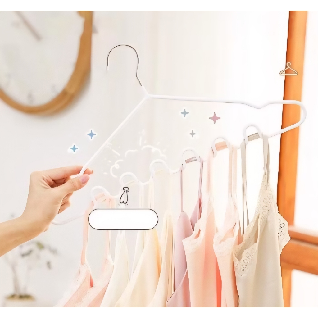 3pcs Hanger Drying Rack Bra Wave Storage Vest Belt Tie Penyangkut ...