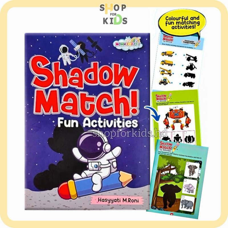 SHADOW MATCH FUN ACTIVITY BOOK FOR CHILDREN Buku Aktiviti Suai Bayang ...