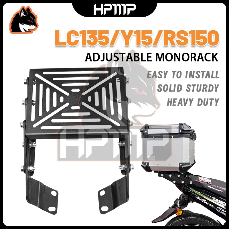 Adjustable LC135 Y15 RS150 Monorack Heavy Duty Mono Foldable Rack Rear ...