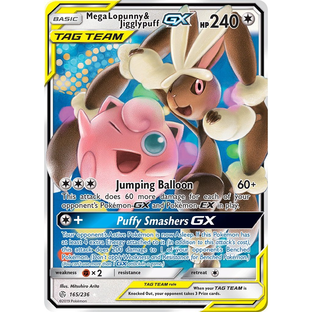 Pokemon Card Japanese SM12 073/095 – Mega Lopunny & Jigglypuff GX (RR Holo)