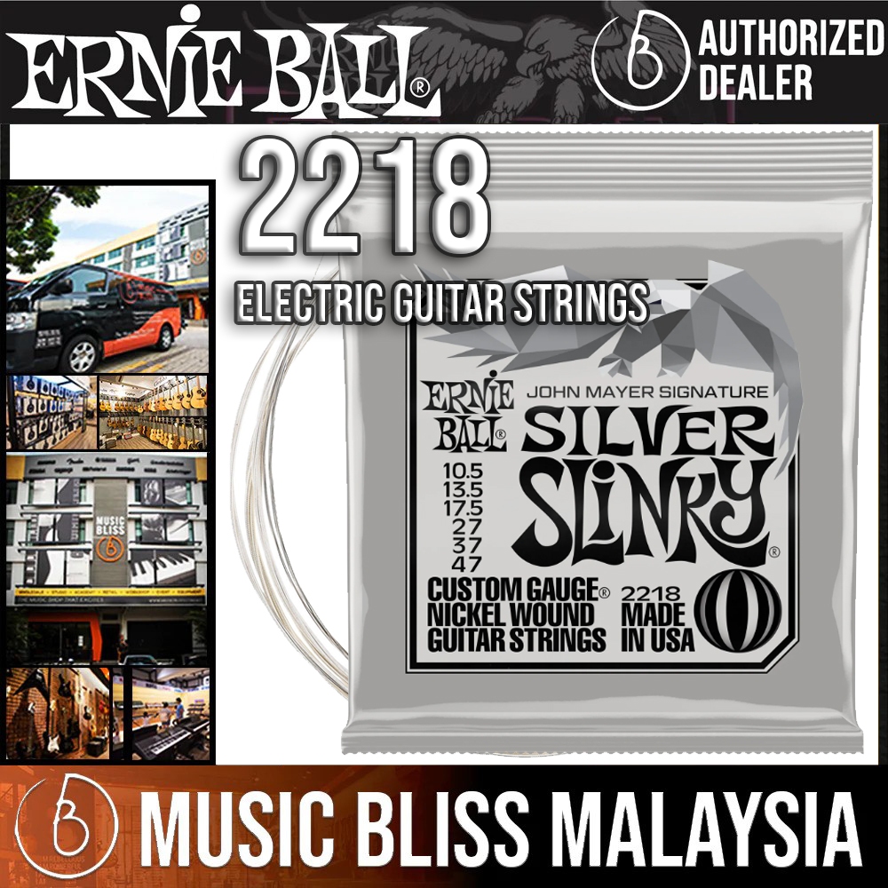 Ernie Ball 2218 John Mayer Signature Silver Slinky Electric Guitar