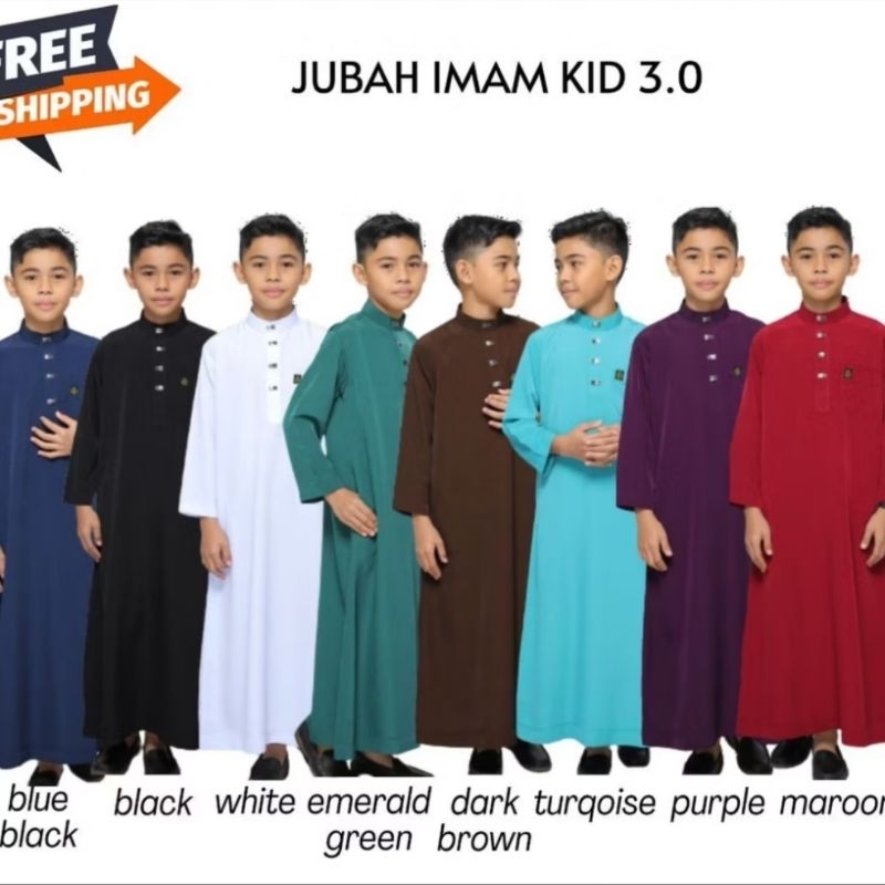 Boy's Berkoke Robe Fox Robe akids Robe Imam Male ComoCREPE VIRAL BAJU ...