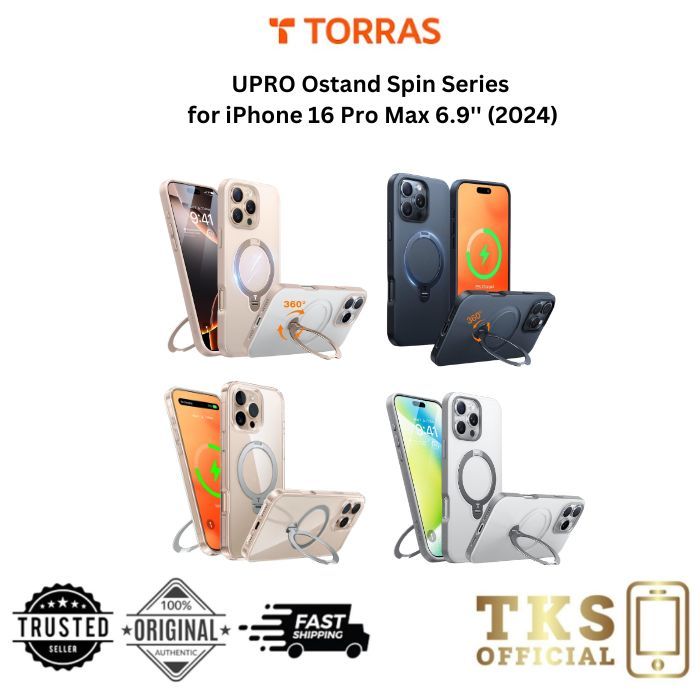 TORRAS UPRO Ostand Spin Series for iPhone 16 Pro Max 6.9'' (2025