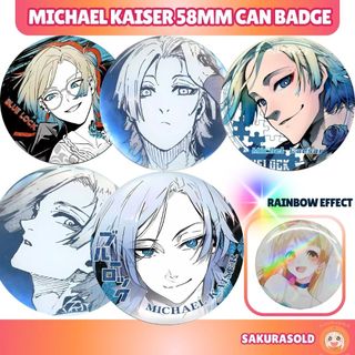 Sakurasold Blue Lock Michael Kaiser 58mm Pin Badge Kaiser Badge Anime ...
