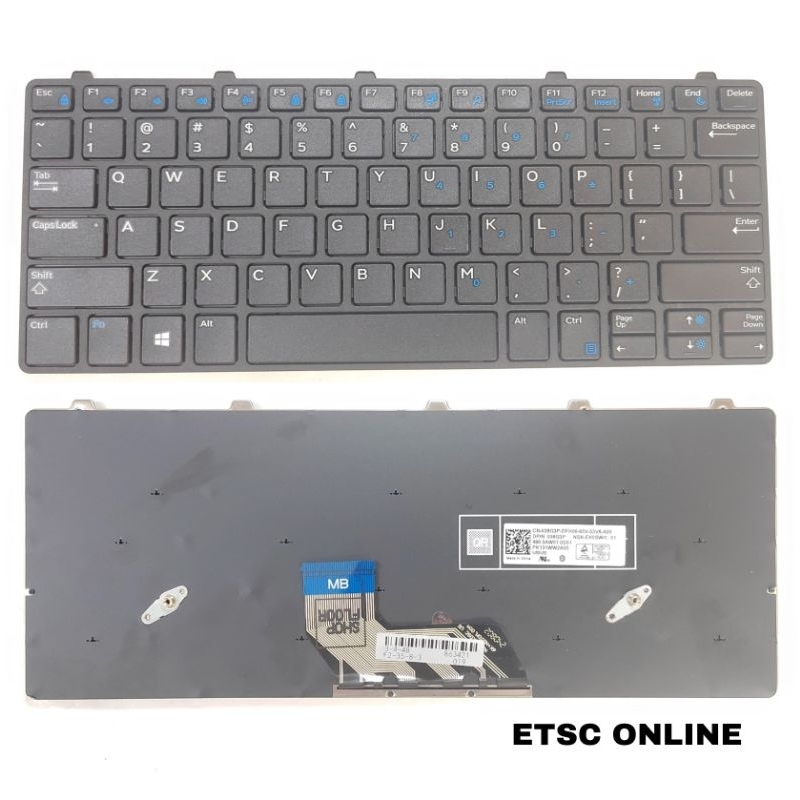 wangpeng New Laptop Keyboard Black US for Dell Chromebook 11 3180 3189 3380 US Black