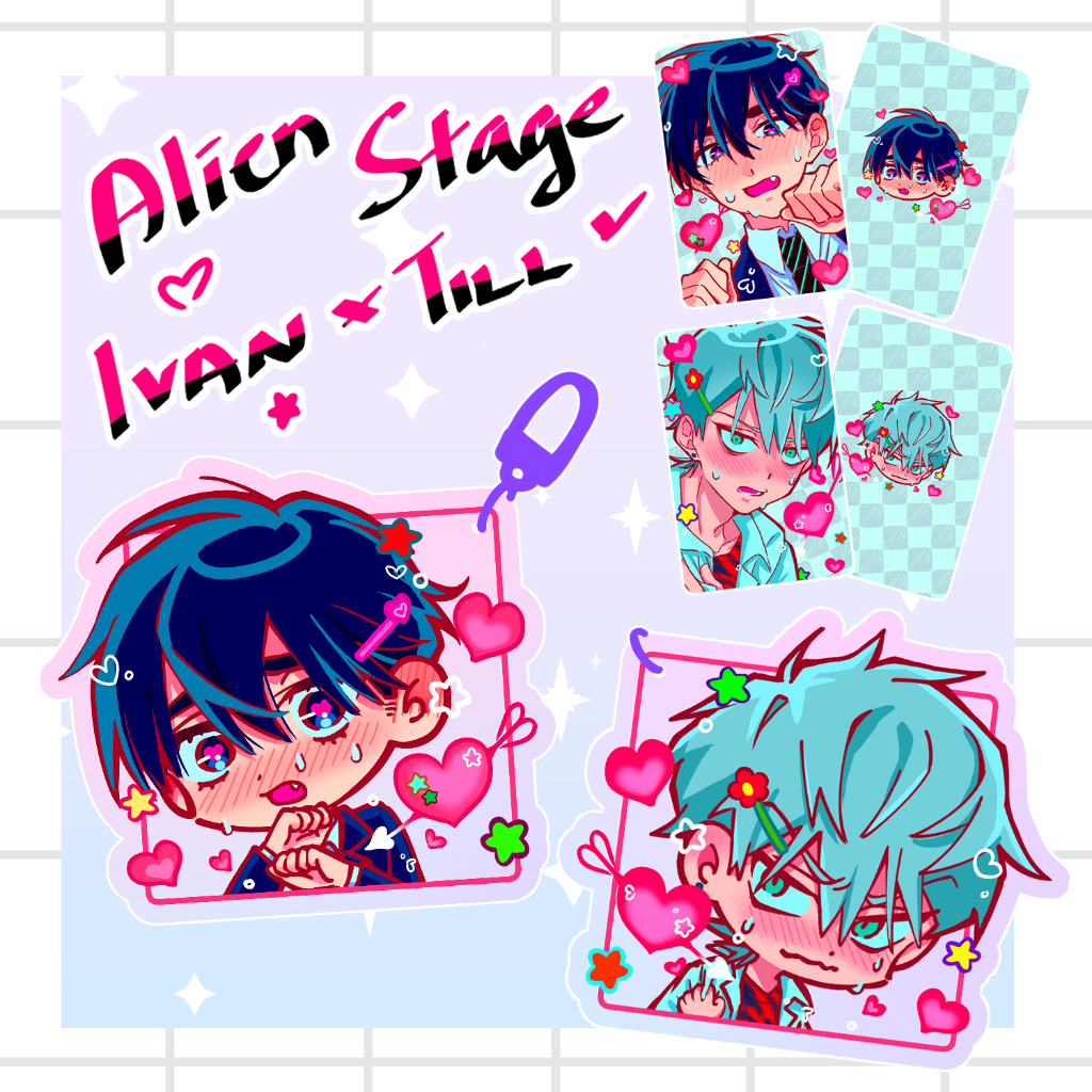 ALIEN STAGE IVTI IVAN & TILL PHOTOCARD KEYCHAIN DRAWSTRING BAG | Shopee ...