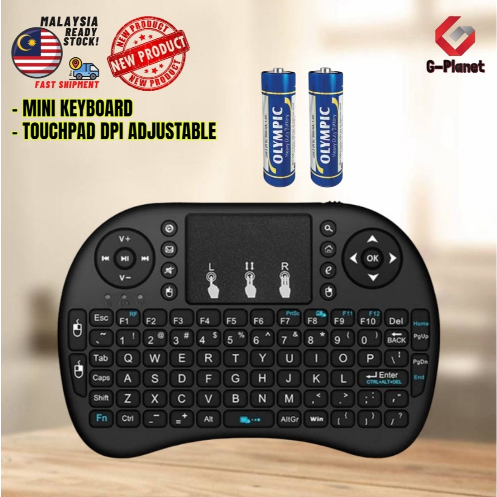 i8 Mini Keyboard Mouse Wireless Battery AAA Touchpad Keyboard For PS4 ...