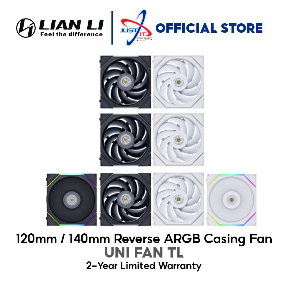 LIAN LI UNI FAN TL120 / TL140 REVERSE ARGB CASING FAN - SINGLE / 3-IN-1 ...