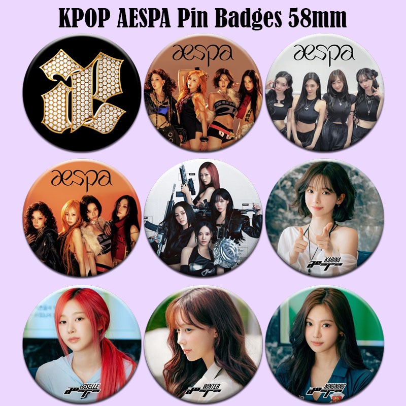 Lencana Butang Pin KPOP AESPA Pin Button Badge 58mm | Shopee Philippines