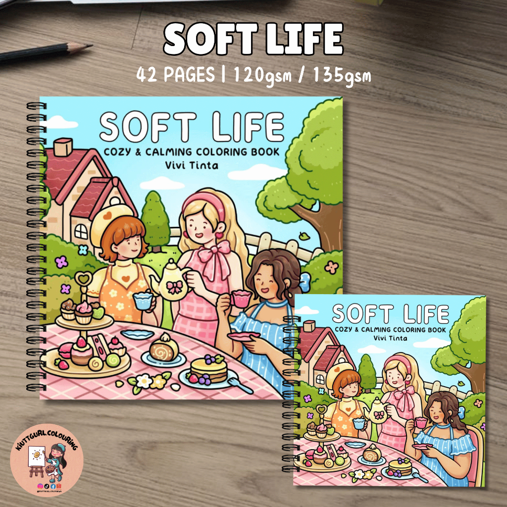SOFT LIFE By Vivi Tinta Coloring Books 42pages Adult Coloring Book ...