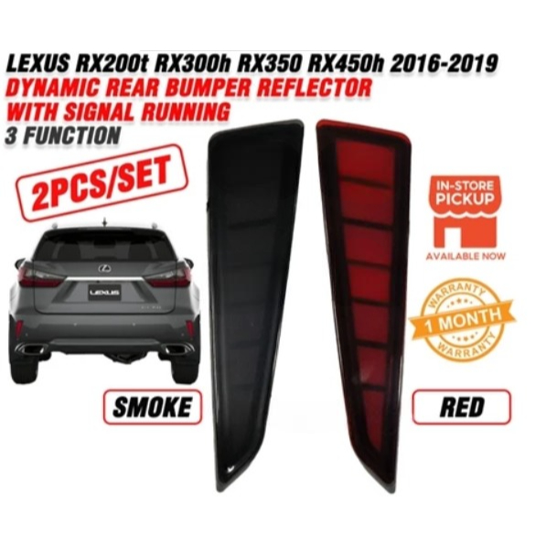VekAuto Bumper Reflector For Lexus RX350 2016-2019 - Red ABS Plastic Rear Right Marker