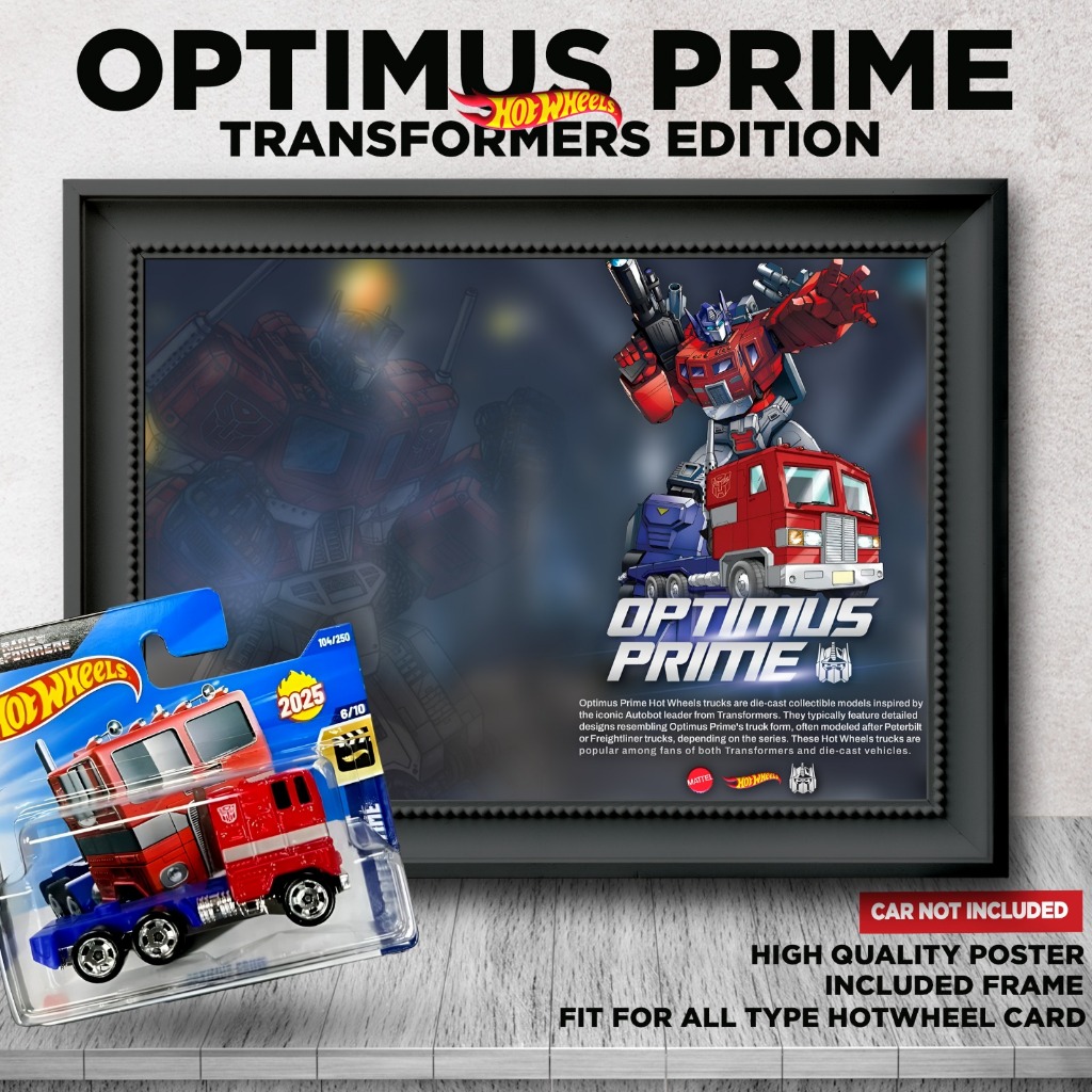 Frame Hotwheels Transformer Optimus Prime Edition Poster | Shopee ...