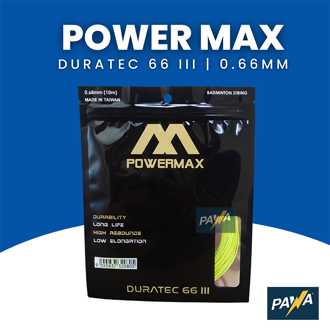 POWERMAX Power Max Duratec 66 III Badminton String 0.68MM | Shopee ...