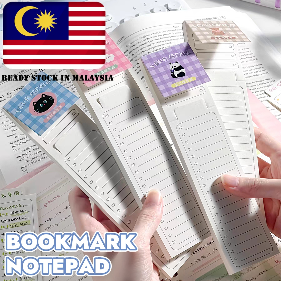 Creative Bookmark Style Notepad Tearable Foldable Multipurpose Memo ...