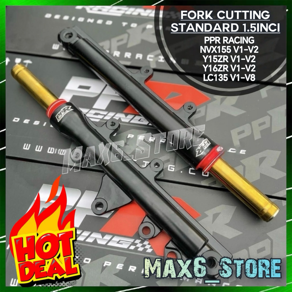 NVX155 Y15ZR Y16ZR LC135 V1-V8 PPR RACING CUTTING STD FORK LOWERED 1.5 ...