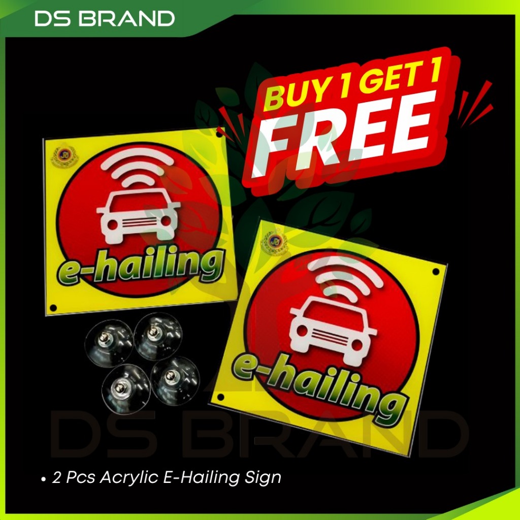 [BELI 1 PERCUMA 1] Papan Tanda Akrilik E-Hailing / P Lesen / OKU 150mm ...