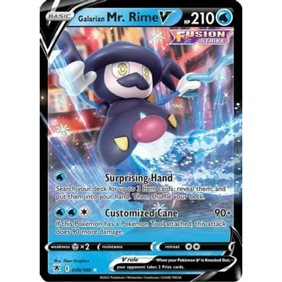 Pokémon TCG - Galarian Mr. Rime V - 049/189 - Ultra | Shopee Philippines