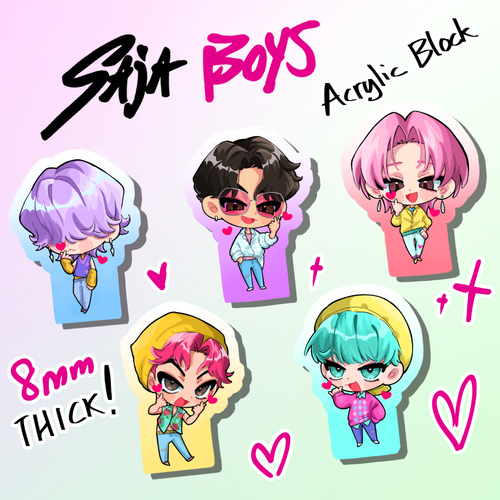KPOP DEMON HUNTERS SAJA BOYS Acrylic Block 8mm Thick | Shopee Philippines