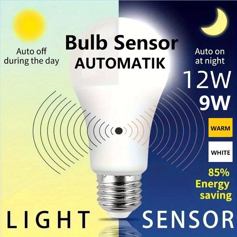 HOMIEE E27 Dusk to Dawn Light Bulbs Automatic Auto On Off Sensor Bulb ...