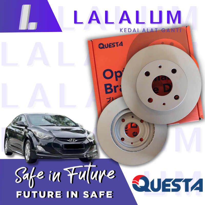 QUESTA JAPAN ROTOR DISC FRT STANDARD HYUNDAI ELANTRA MD (1SET = 2 PCS ...