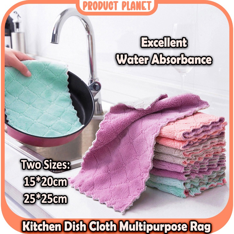 Kitchen Rag Dish Cloth Kain Lap Dapur Meja Kain Dapur Microfiber Towel ...