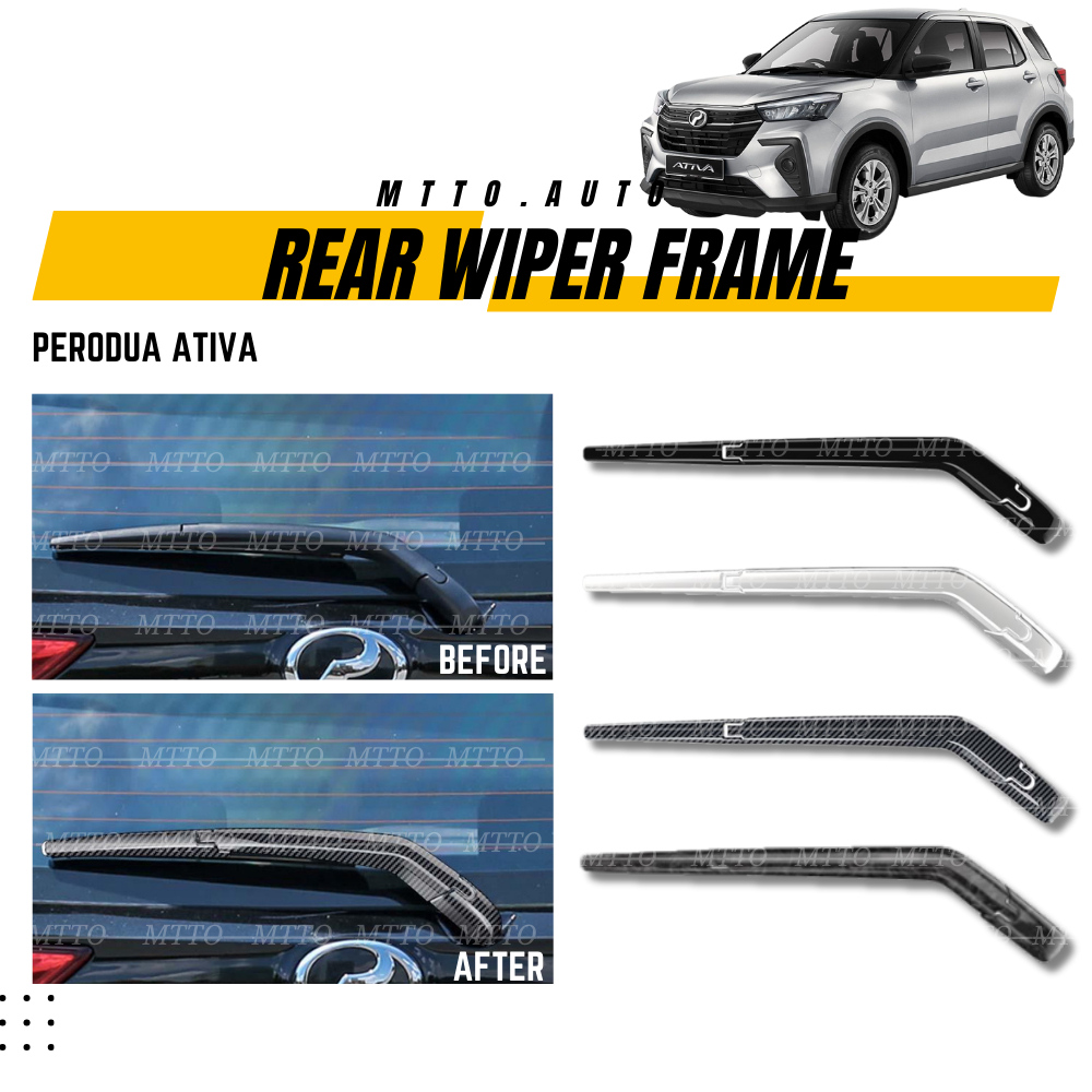 MTTO Perodua Ativa Exterior Car Rear Wiper Frame Cover Garnish ...
