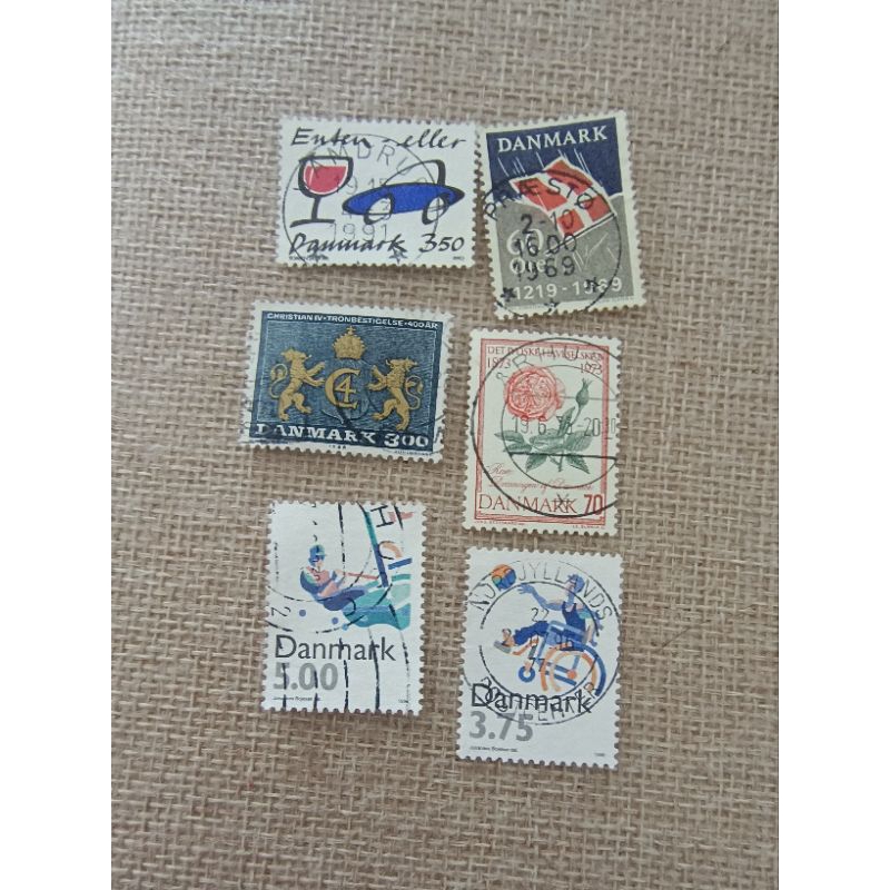 X07 Denmark postage stamps 6 different mixed used | Shopee Philippines