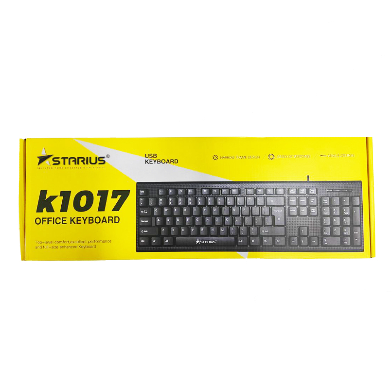 Starius Keyboard K-1017 Standard USB Wired/Black | Shopee Philippines