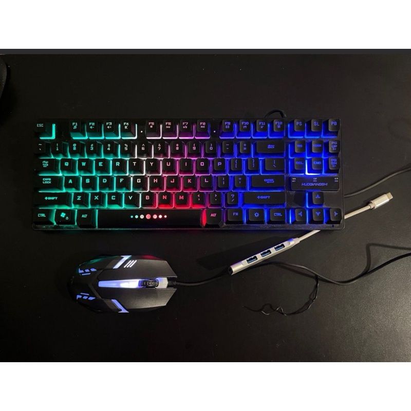 Light Keyboard+ light mouse+Type C USB Hub | Shopee Philippines