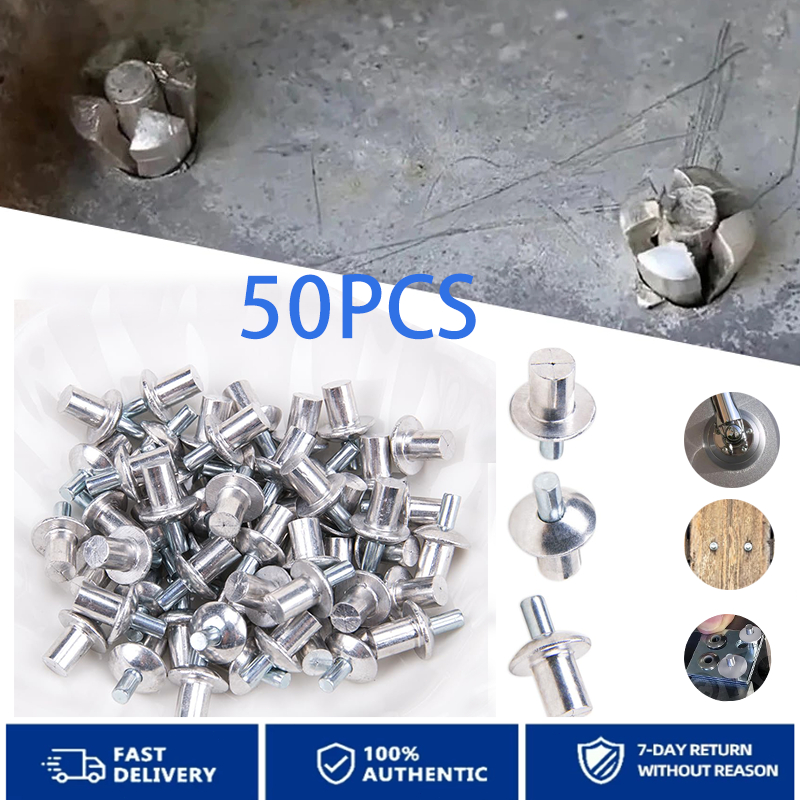 200PCS M5 Hammer Drive Expansion - Aluminum Alloy Aluminum Nail Head ...