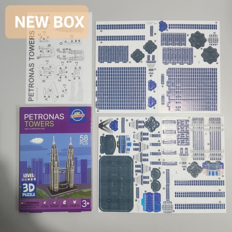 3D Puzzle Mini World Architecture Petronas Twin Towers KLCC | Shopee ...
