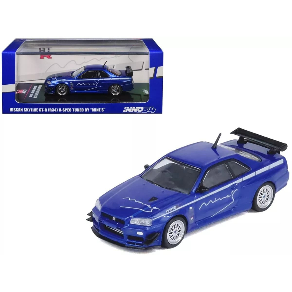 INNO64 Nissan Skyline GT-R (R34) V-Spec Tuned By Mines 1/64 IN64-R34VS ...