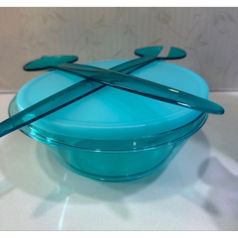 Tupperware Crystal Salad Bowl with Fork (Made in UE) | Shopee Philippines