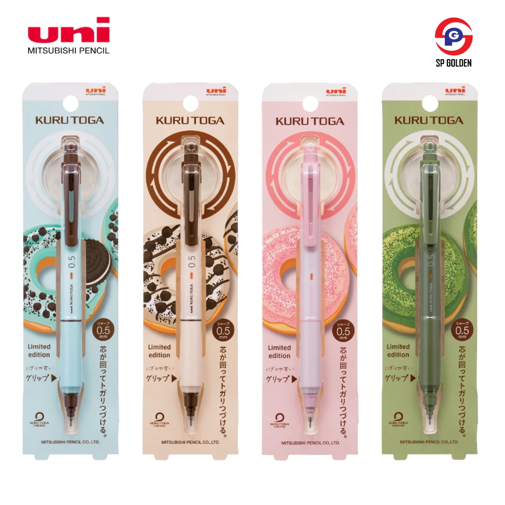 Uni Kuru Toga KS Bleistift 0,5mm Herb Green - Mechanischer Drehbleistift Mit Elastomergriff