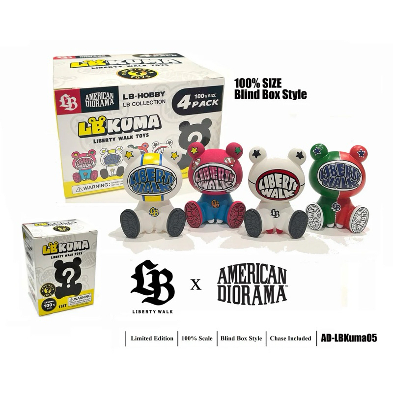 LB KUMA LIBERTY WALK TOYS (100% SIZE) LIMITED EDITION BLIND BOX DIORAMA ...