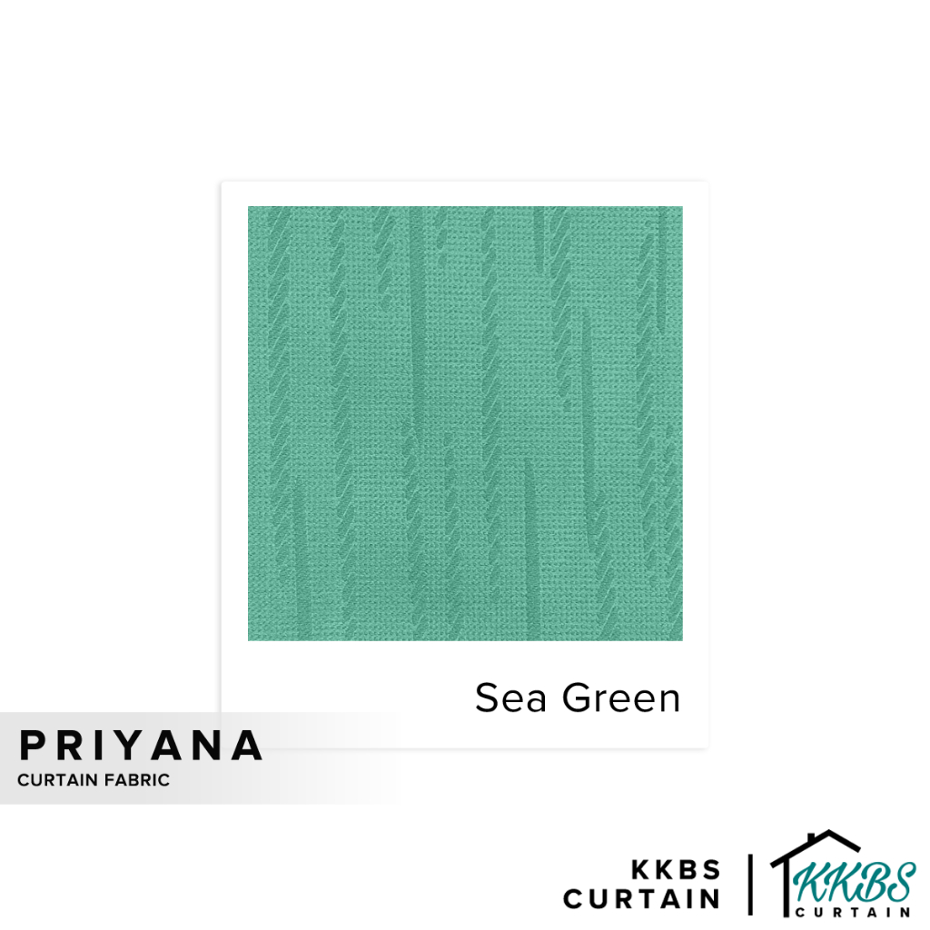 KKBS CURTAIN Priyana Curtain Fabric Cut by Meter - Sean Green (126 ...