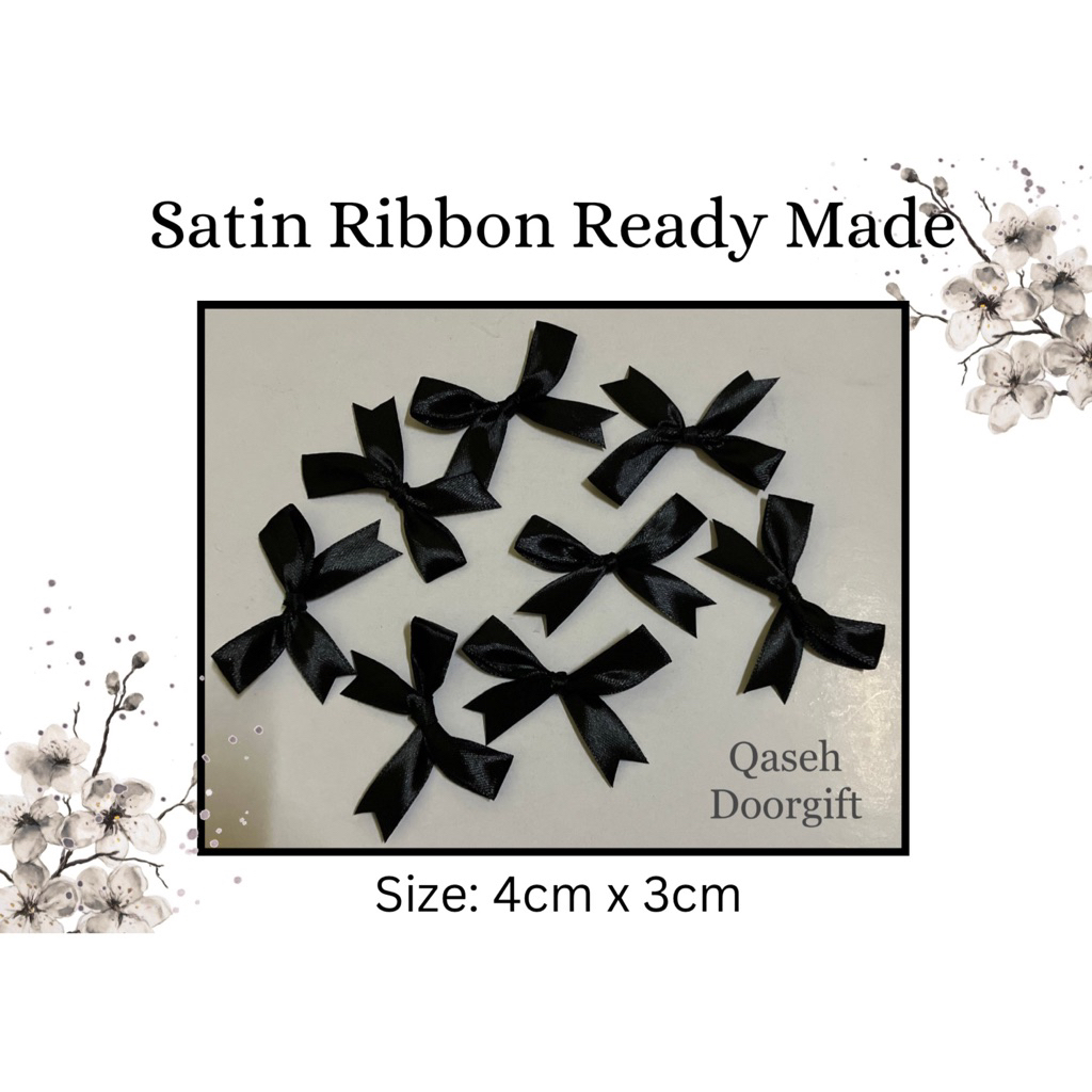 Ribbon Satin Made - Black (100pcs) | Shopee Philippines