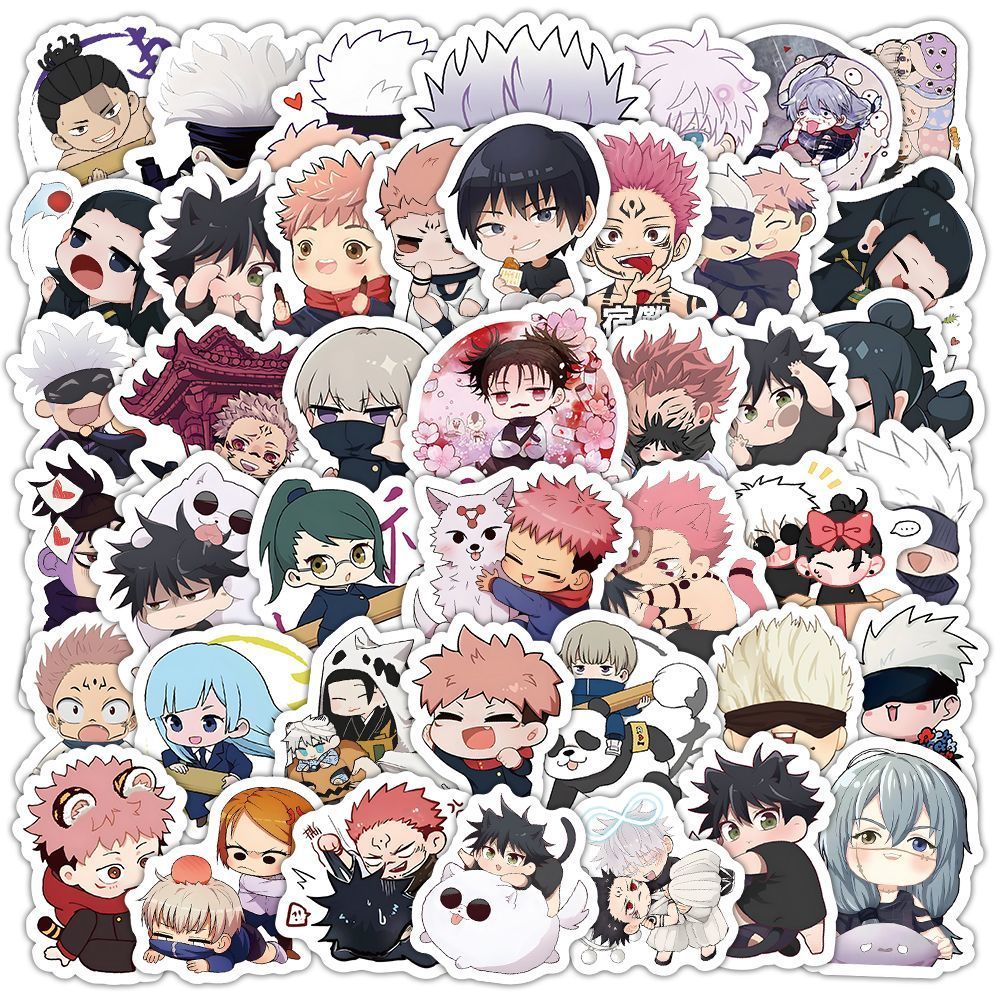 103pcs Jujutsu Kaisen Anime Pelekat Comel Stickers Cute Label Hadiah ...